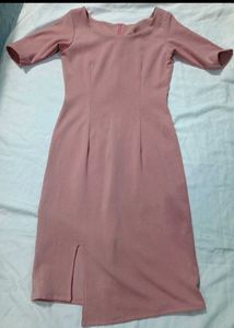 Chic Pink Midi Dress