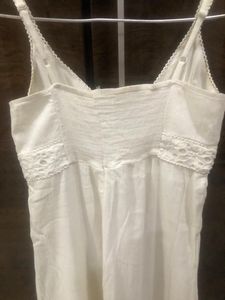 White Lace Trim Sundress
