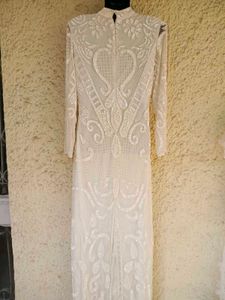 Pure White fully beaded Gown