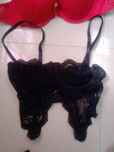padded bra combo with black shorts