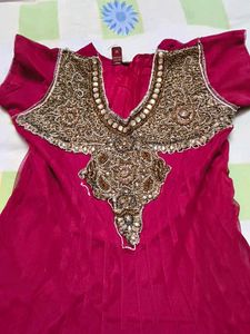 purple Anarkali Kurta