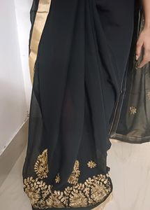 Black Embroidery Saree