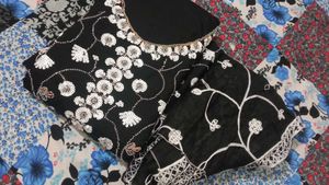 Eid Offer Black Handwrk Suit Metarial