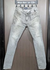 Gray Wash Denim Jeans