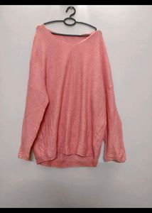 Coral V-Neck Long Sleeve Top