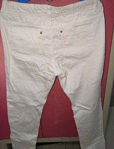 White Colored Denim Jeans