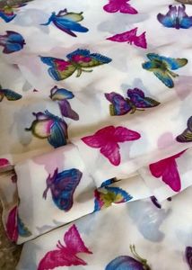 4 sarees combo Butterfly Print Saree