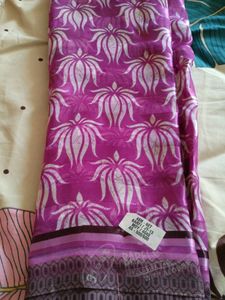 Crepe Lavender Colour Saree