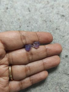 925 silver raw Amethyst Stud Earrings