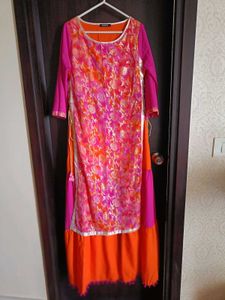 Rani Pink And Orange Ethnic Gown