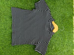 Striped Black &amp; White Top