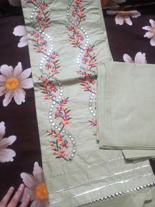 Sea Green Beautiful Cotton Suit