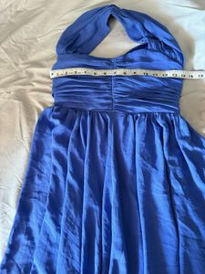 Blue Halter Mini Dress