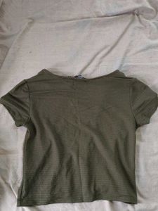 Green Zip Top By Nuon(Westside)