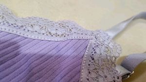 H&amp;M Lilac Lace Trim Cami Top