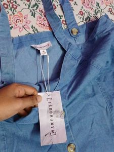 Denim Button-Down midi Sundress