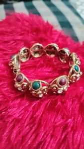 Buckle style free size kada combo