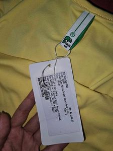 yellow drapped square neck dress