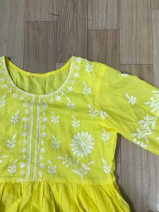 Yellow Embroidered Dress.