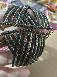 Stylish Black &amp; Gold Bracelet
