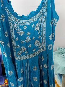 Blue Embroidered Dress