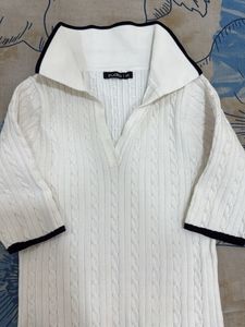 Cute White Knit Top