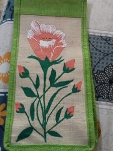 Floral Jute Pouch