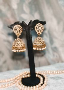 Golden Jhumka Earrings