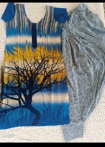 blue and grey suit set