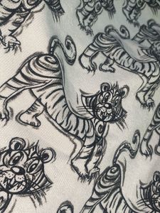 Trendy Cream Sweatshirt with Black Tiger Print – U