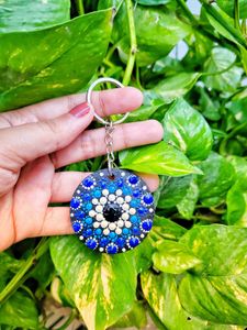 Handmade Evil Eye  Mandala Keychain❤️