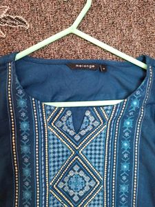 Melange Brand Navy Blue Colour Kurtas For Women