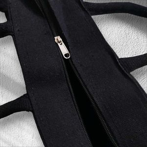 BEAUTIFUL CANVAS BLACK TOTE/LUNCH BAG