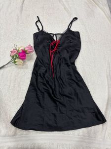Silky Black Slip Dress