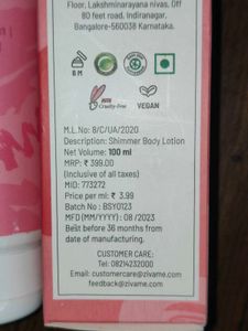 Asaya Matte Sunscreen and Zivame Body lotion