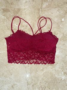 Fancy Silky Net Lightly Padded Non Wired Bralette