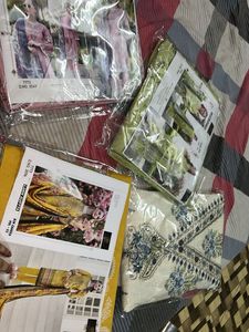 4 Combo Pakistani Self Embroidery