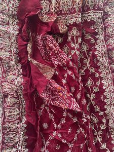 Maroon Festive Saree