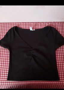 H&amp;M Ribbed Coffee Brown Top