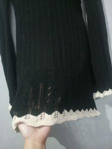 Black Woolen Kurta