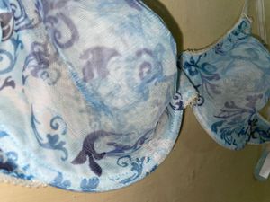 Blue Floral Bra