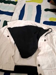 White Jacket with Black Hood