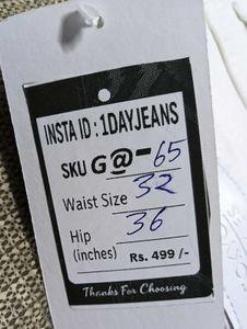 G@65 Size-32  (Sale) Latest Ladies high waist Jean