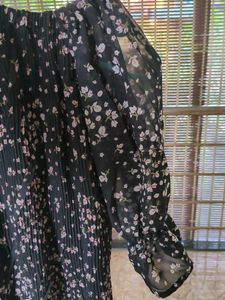 Black Dress with Puff Sleeves