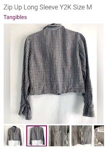 Smart N stunning Tangibles fitted crop zipup top/j