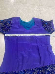Crepe Hand Embroidered Shirt