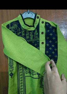 Baby Boy Green Kurta