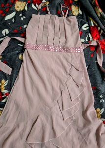 Pink Mirror Embellished Dress