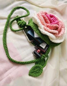 Crochet Rose Purse