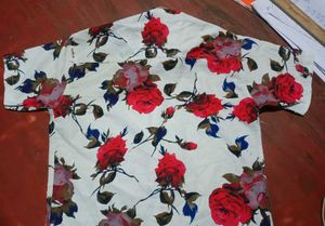Floral Print Button-Down Shirt